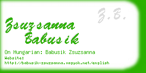 zsuzsanna babusik business card